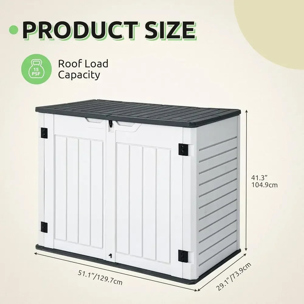 Outdoor Storage Shed Waterproof With Padlock For Backyard And Garden