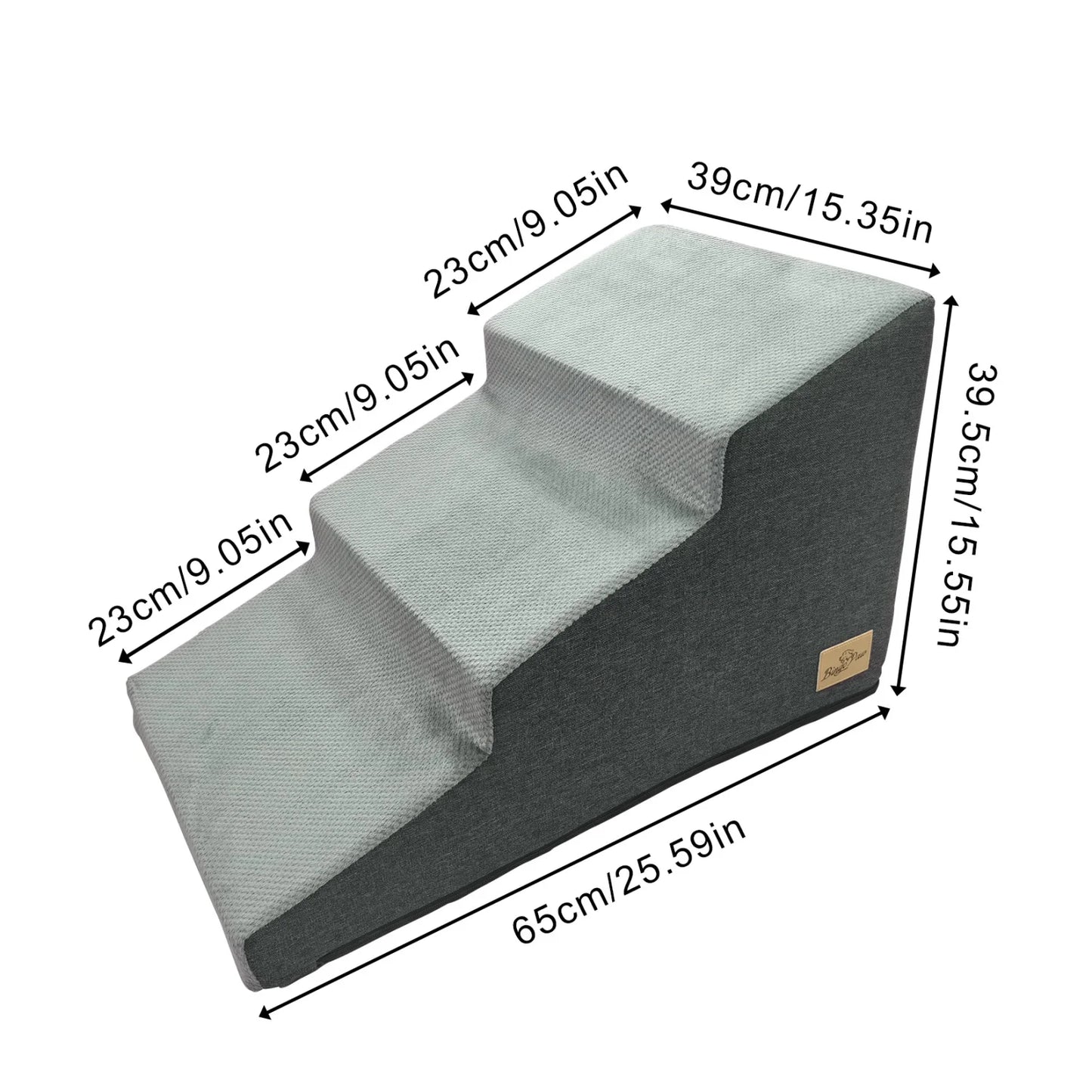 3/4 Steps Dog Stairs Ramp With Washable Cover Non Slip For Small Dogs