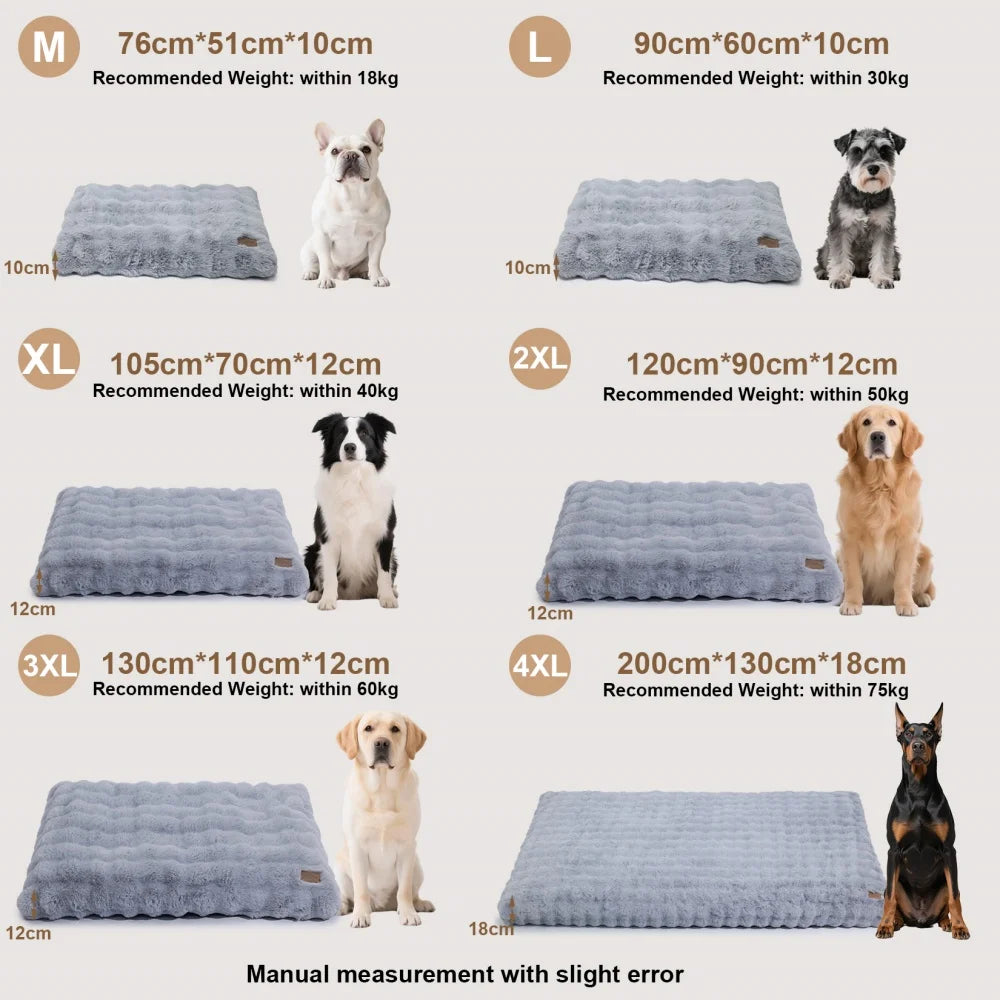 BORWART Ultra Plush Dog Bed Soft Cushion Washable Mat