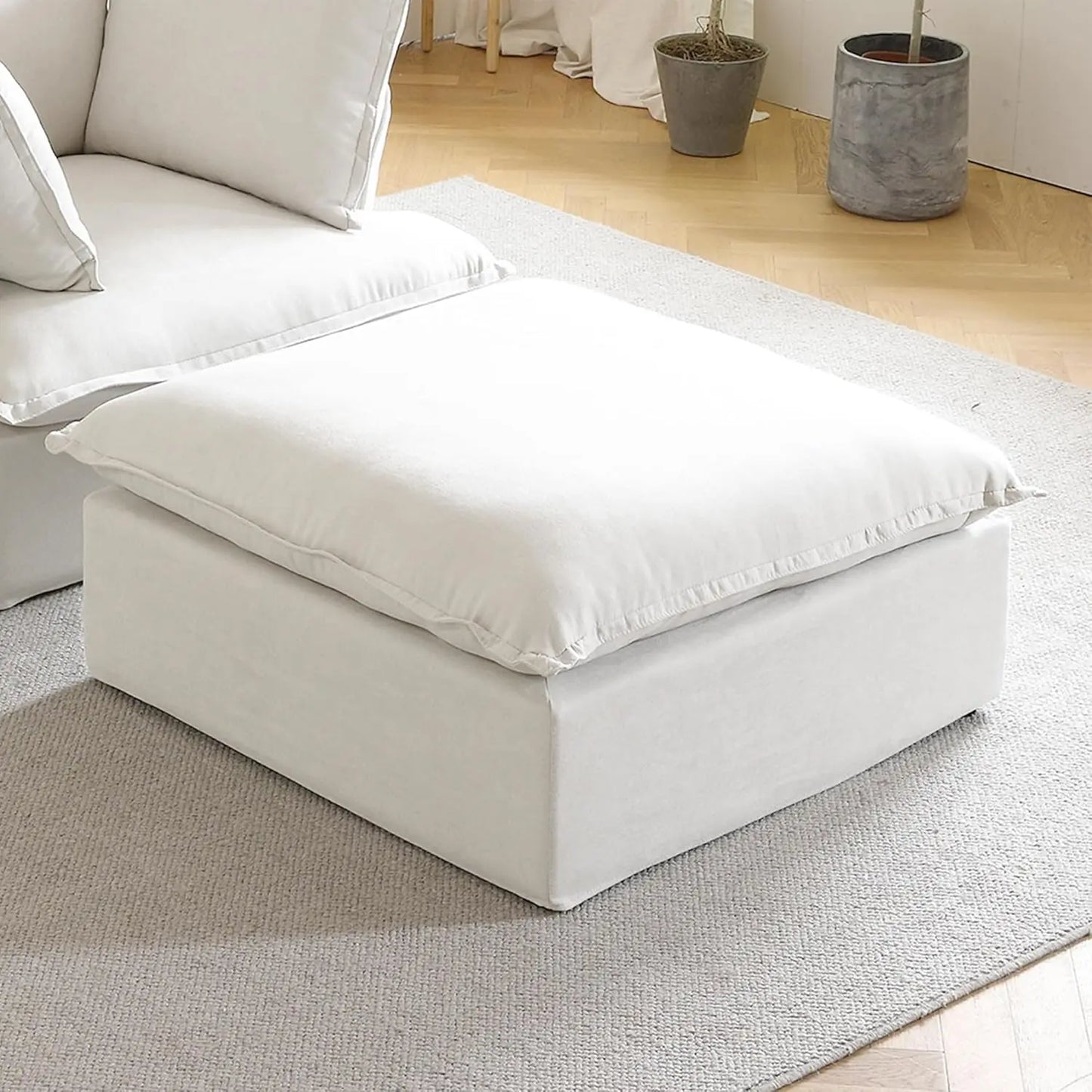 Minimalist Breathable Ottoman Module Footstool for Living Room