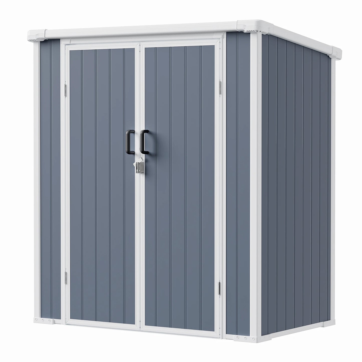 Polypropylene Resin Storage Shed Weatherproof Lockable Doors Floor Included