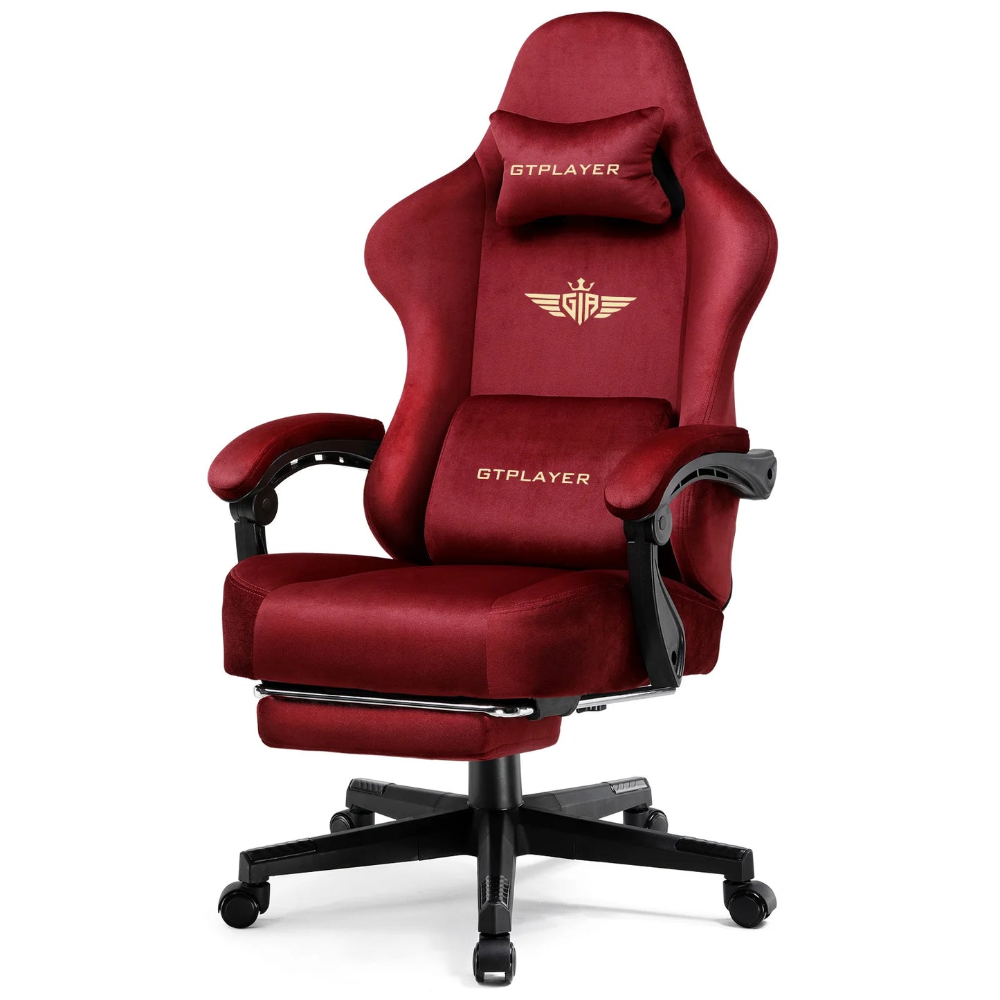 GTPLAYER Gaming Chair Fabric With Pocket Spring Cushion High Back