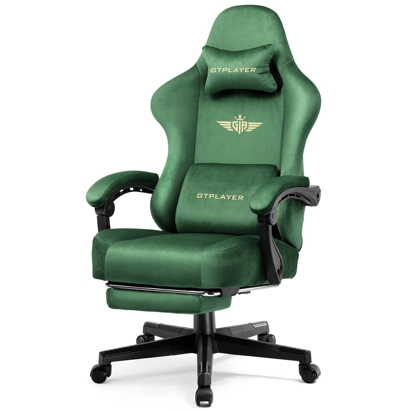 GTPLAYER Gaming Chair Fabric With Pocket Spring Cushion High Back