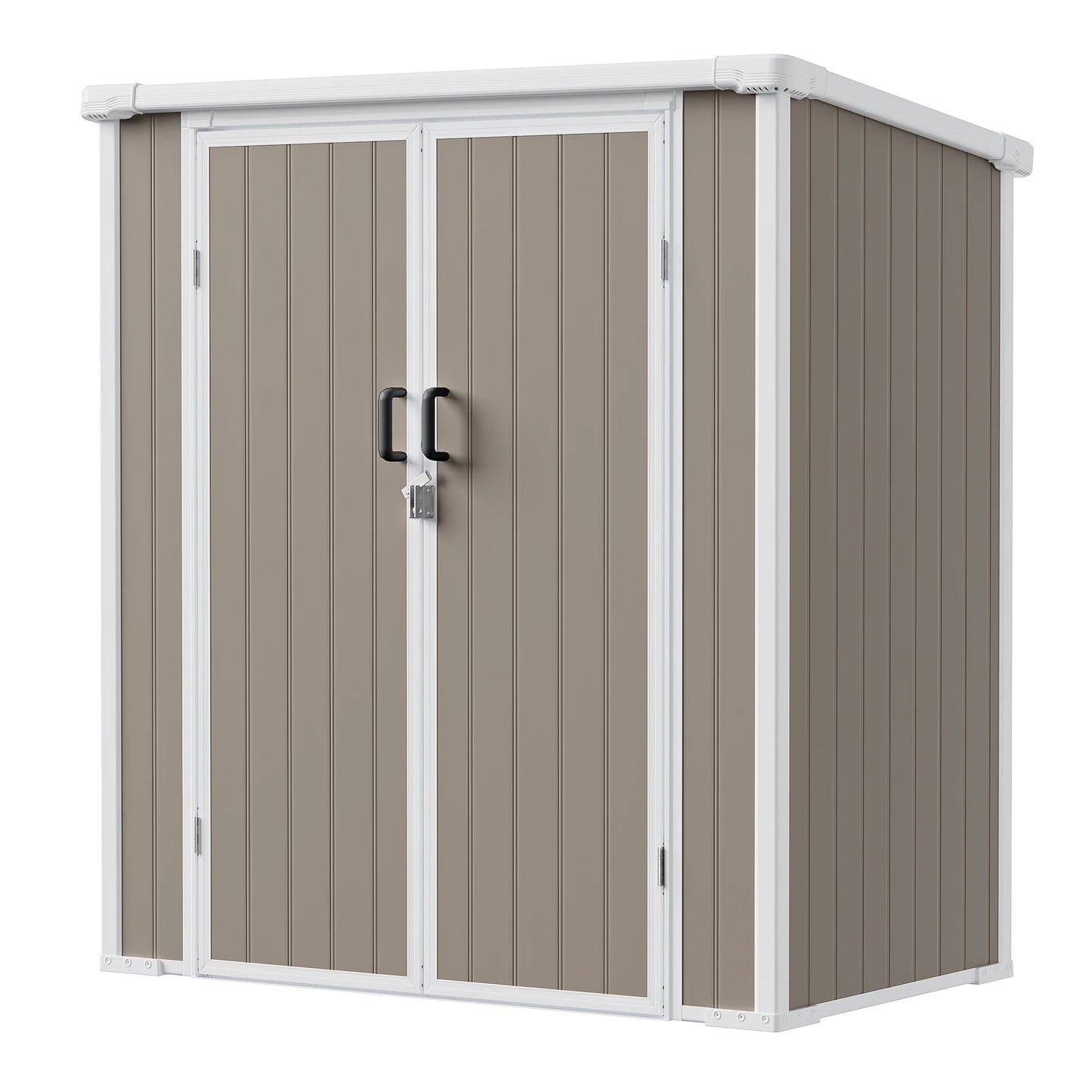 Polypropylene Resin Storage Shed Weatherproof Lockable Doors Floor Included