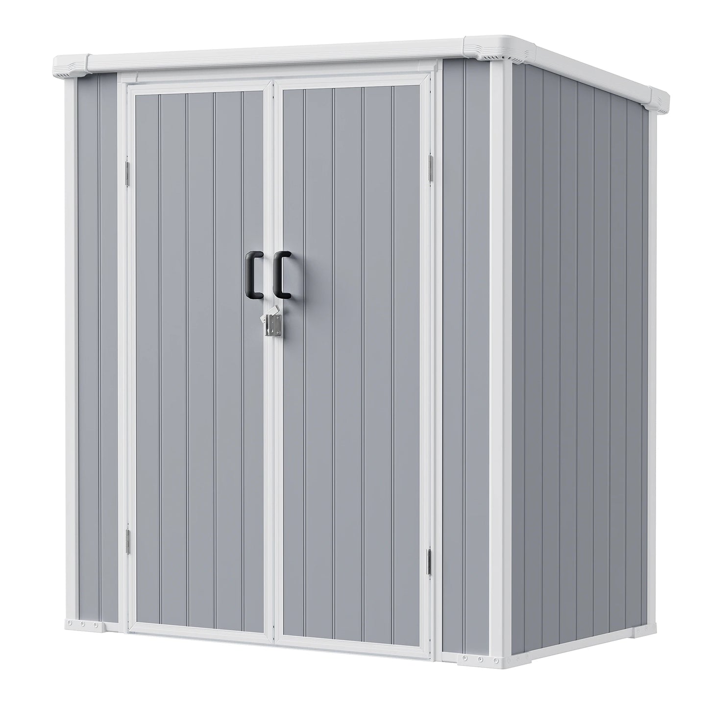 Polypropylene Resin Storage Shed Weatherproof Lockable Doors Floor Included