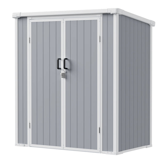 Polypropylene Resin Storage Shed Weatherproof Lockable Doors Floor Included