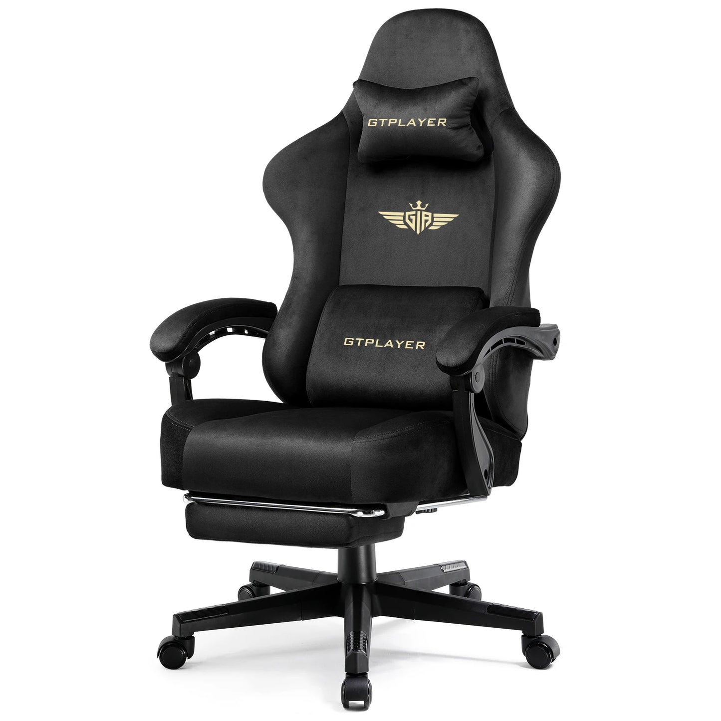 GTPLAYER Gaming Chair Fabric With Pocket Spring Cushion High Back