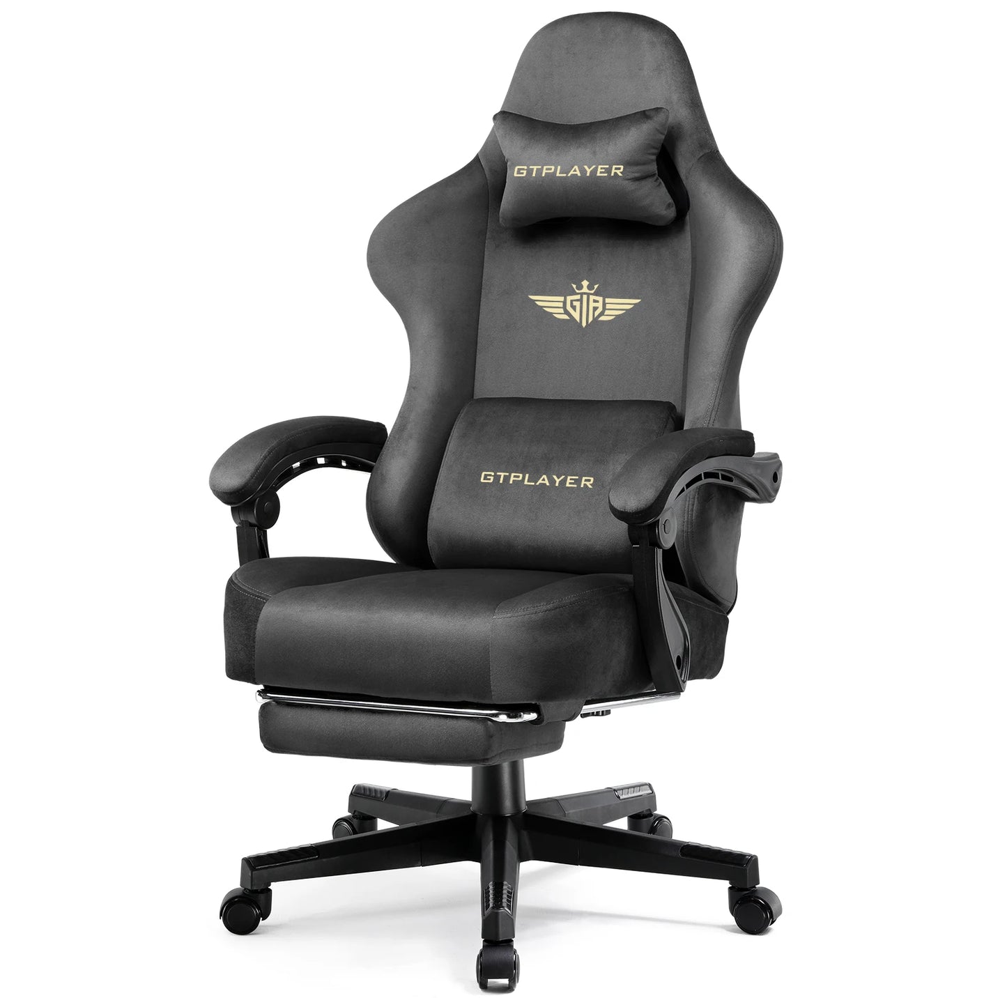 GTPLAYER Gaming Chair Fabric With Pocket Spring Cushion High Back
