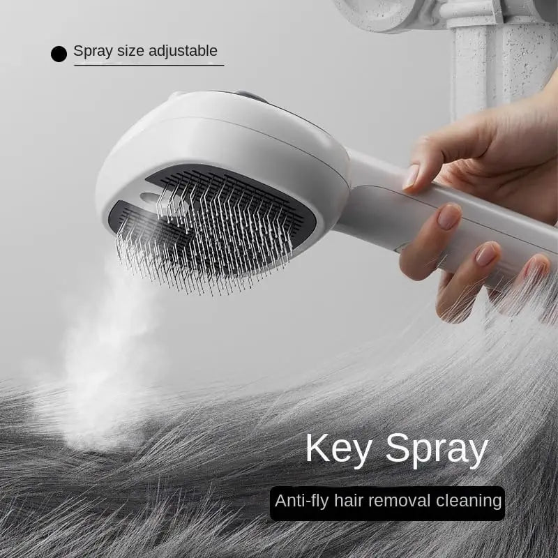 Steam Brush For Dogs And Cats With Waterless Shampoo