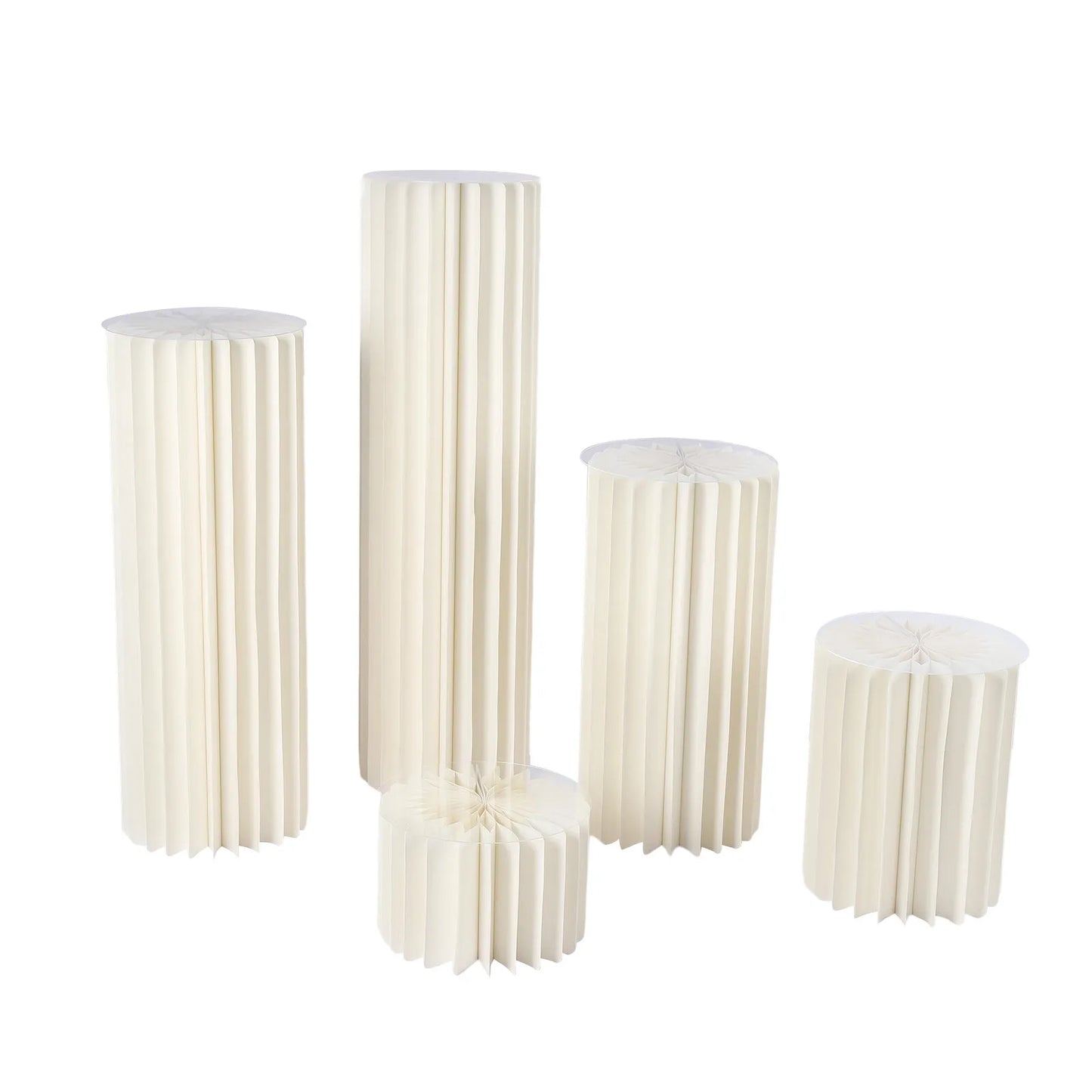 Wedding Centerpieces Cardboard Vases Set of 5 for Table Decor