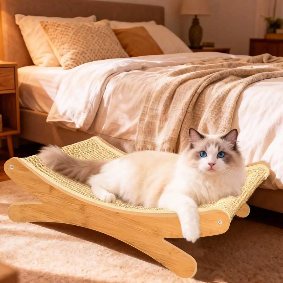 Sisal Woven Cat Scratching Sofa With Play Mat Claw GrindingPad
