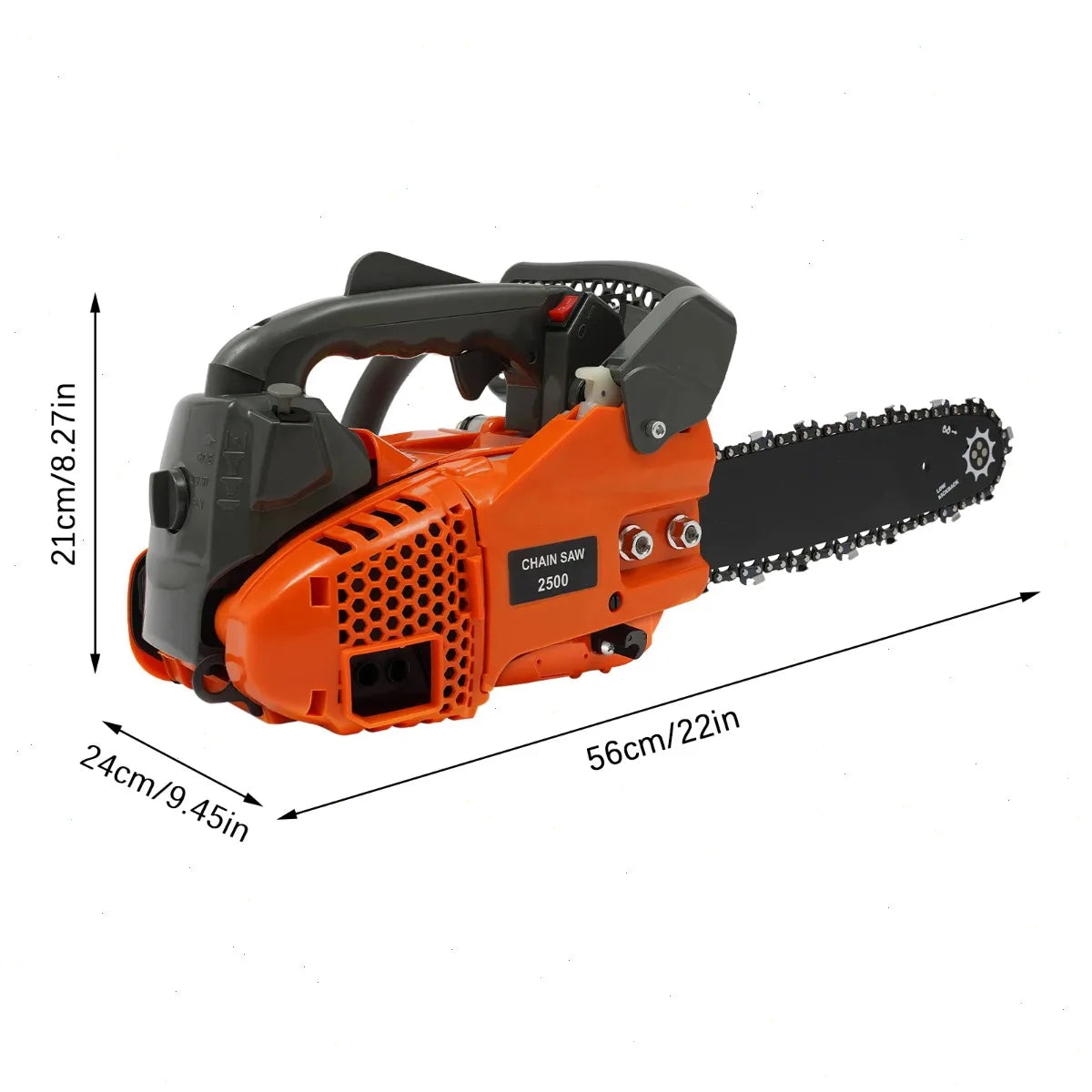 Bymaocar Gas Chainsaw 25.4CC 2 Stroke Top Handle Lightweight