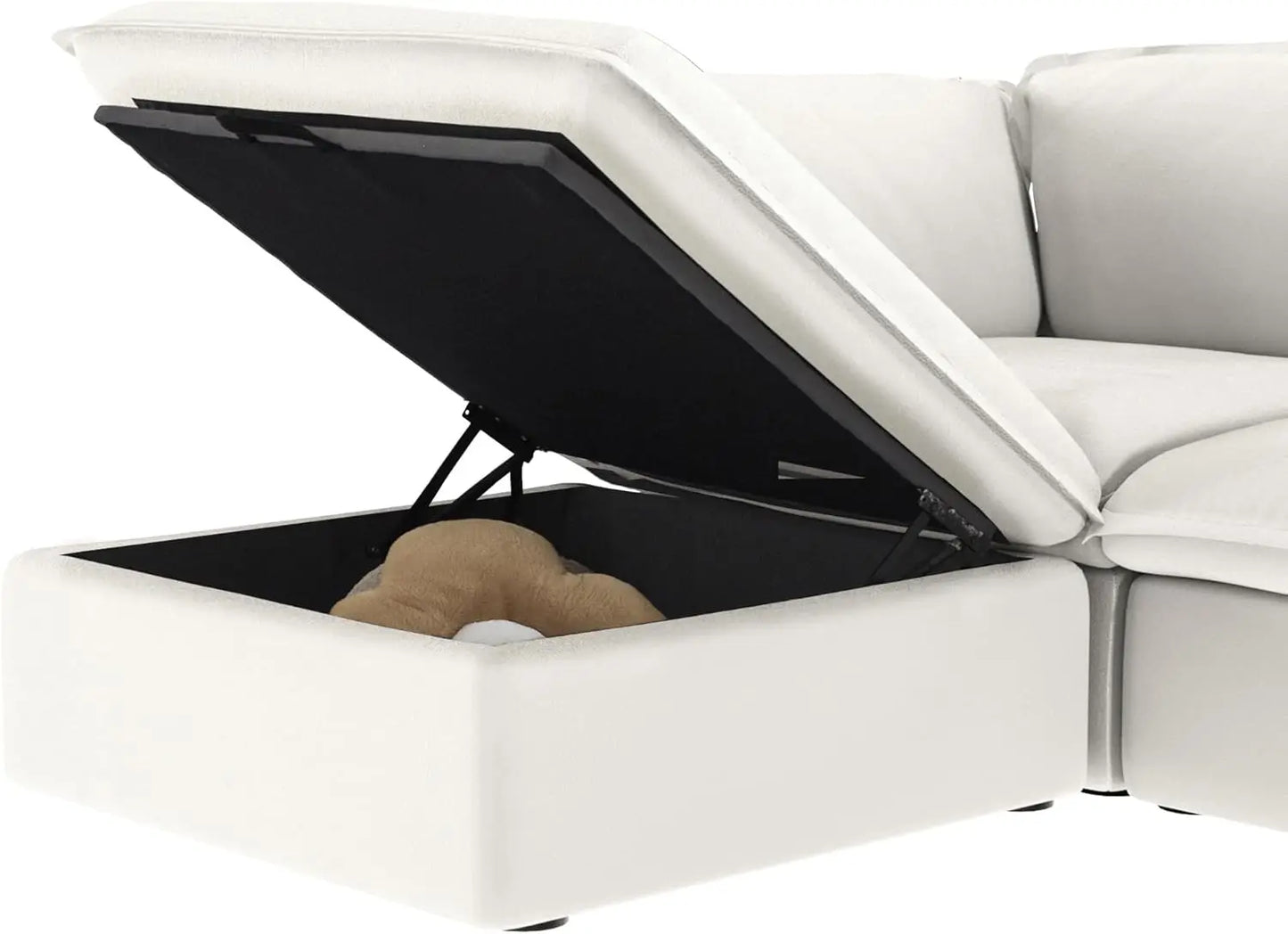 Minimalist Breathable Ottoman Module Footstool for Living Room