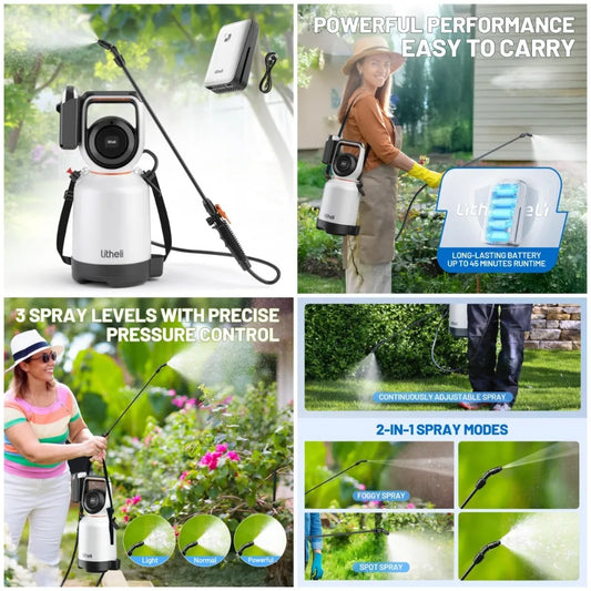 Cordless Garden Sprayer 20V With Intelligent Pump Pressure Control