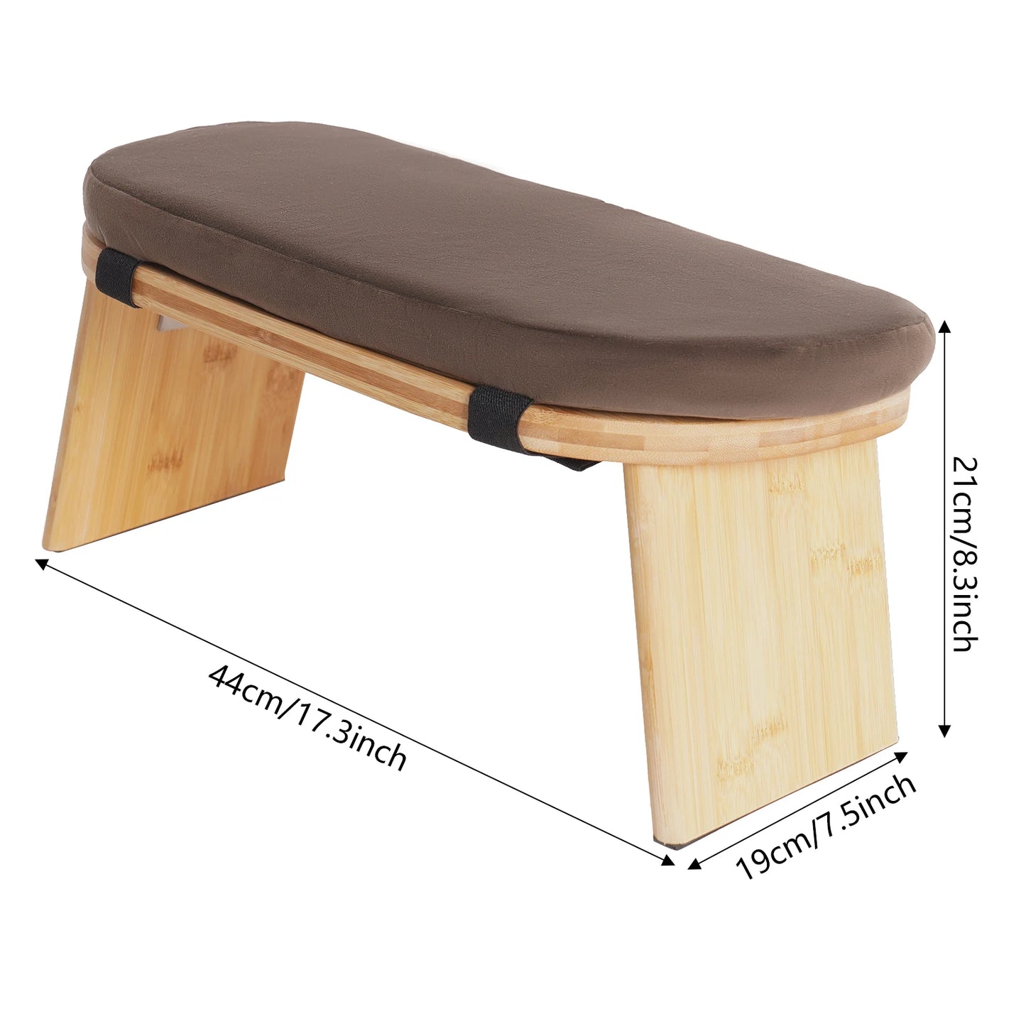 Bymaocar Foldable Meditation Bench Kneeling Stool for Home Yoga Prayer