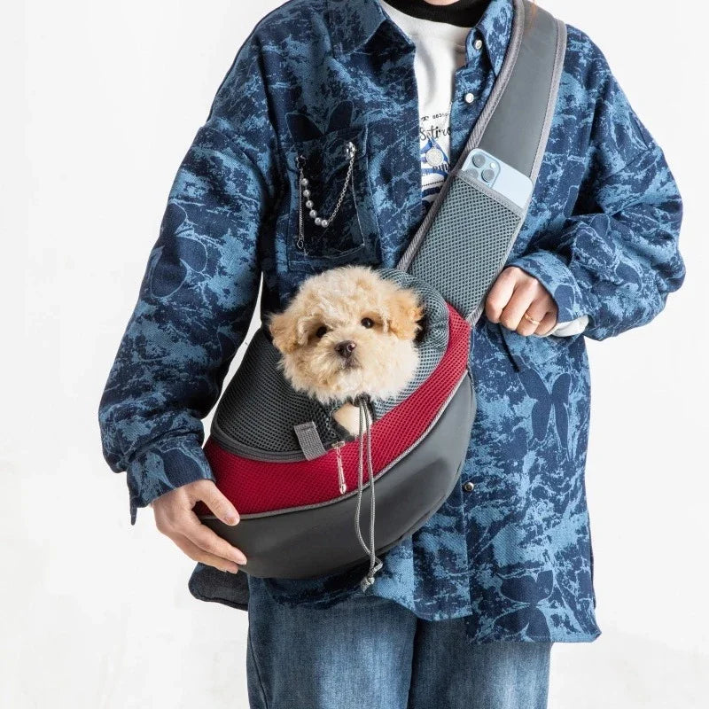 Pet Carrier Backpack For Cats And Dogs Crossbody Mesh Travel Bag