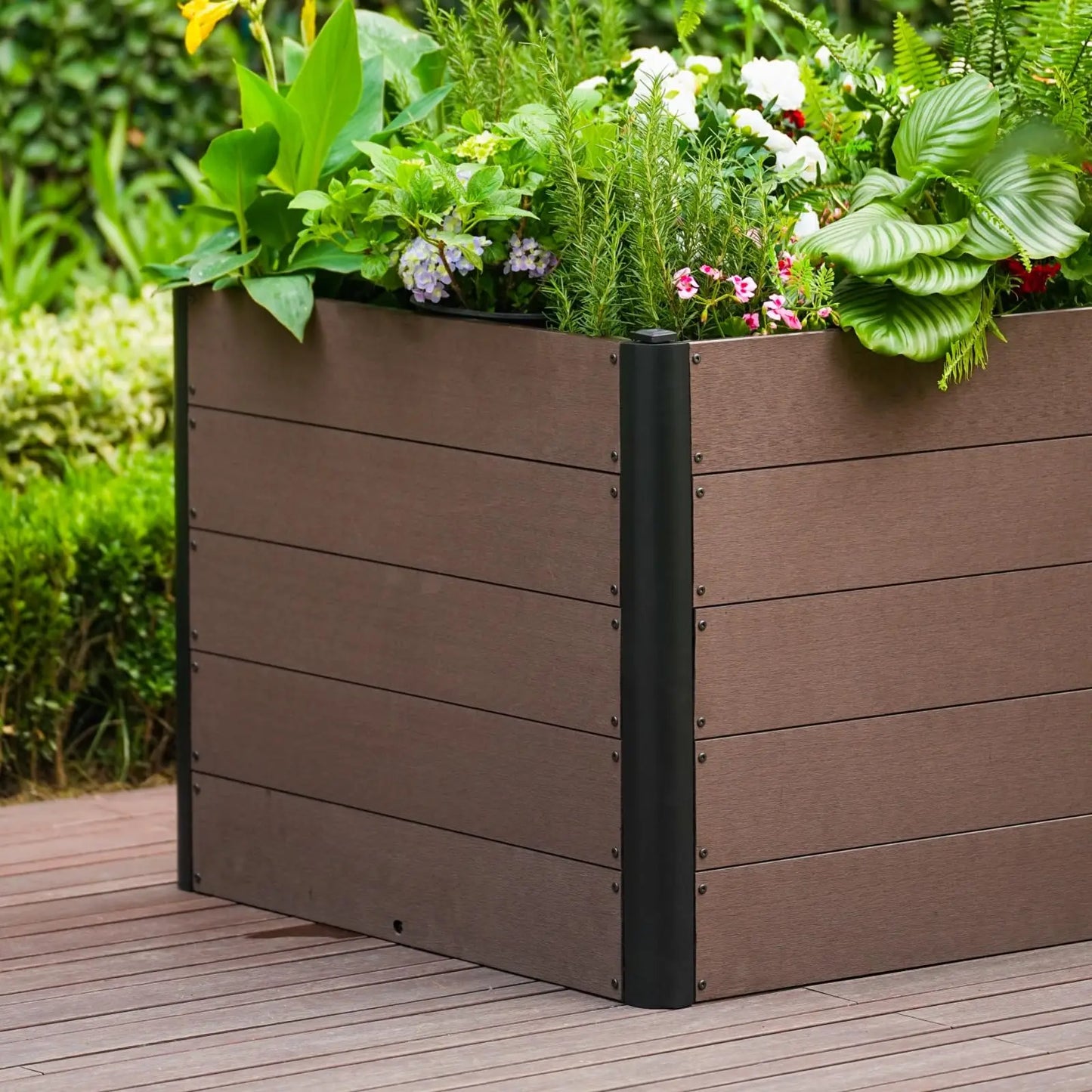 HiMISS Elevated Raised Garden Bed Durable Composite Planter Box Deep Root