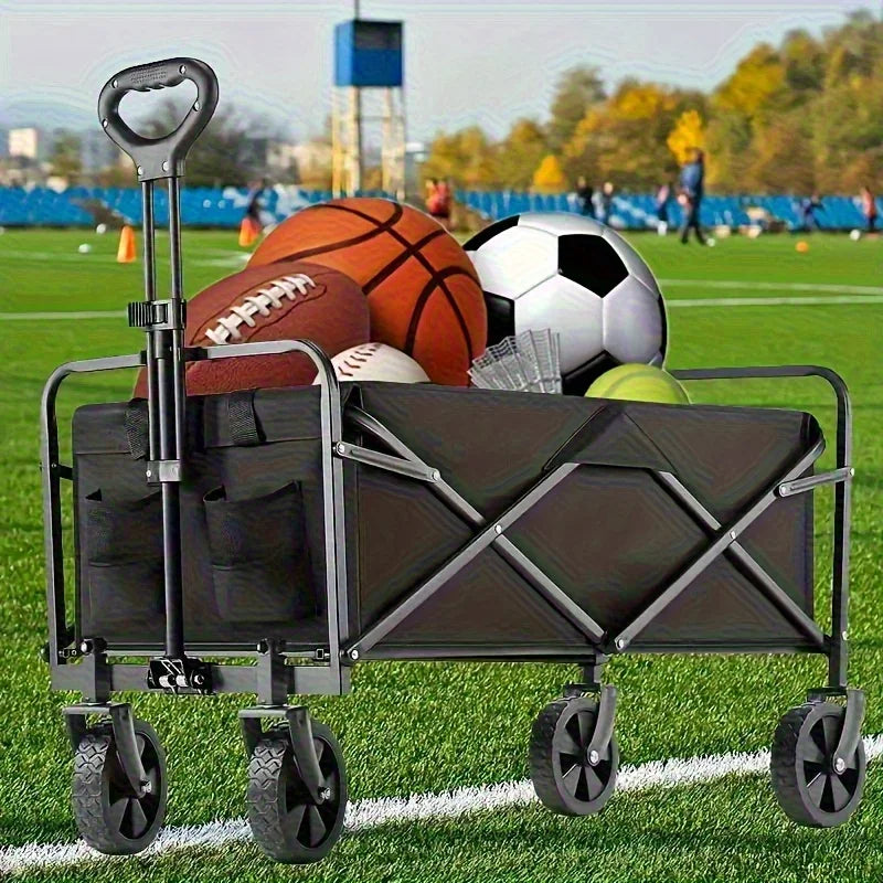 Collapsible Folding Beach Wagon Cart With All Terrain Wheels