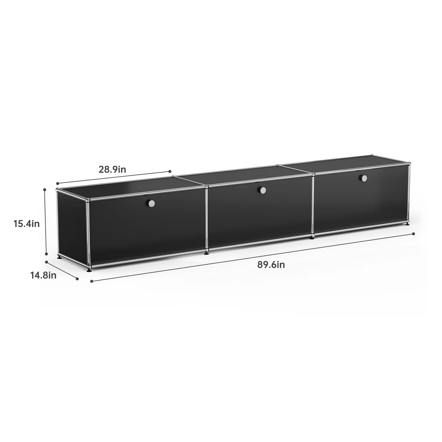 Furgle Modular Metal Storage Cabinet Freestanding Sideboard Organizer