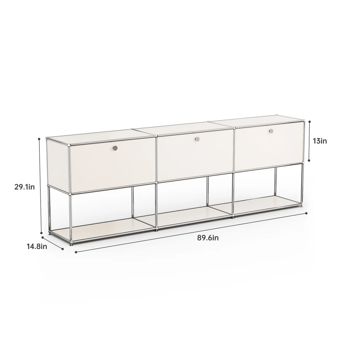 Furgle Modular Metal Storage Cabinet Freestanding Sideboard Organizer