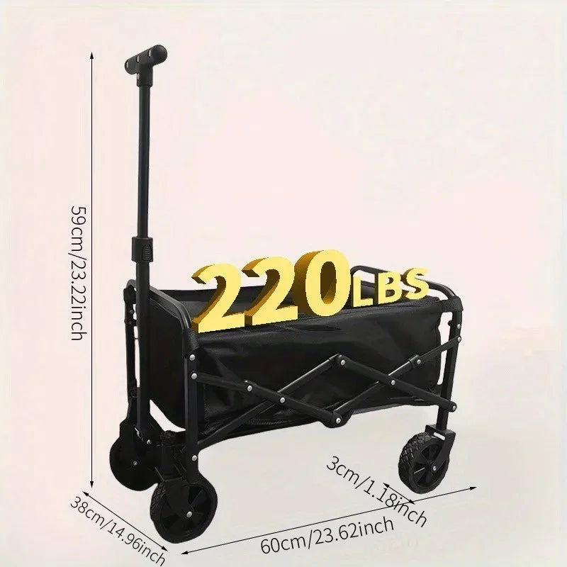 Foldable Heavy Duty Utility Wagon Cart For Groceries And Gardening