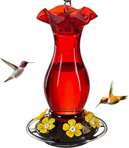 Hummingbird Feeder Hanging With Bee Guard Ports And Ant Moat