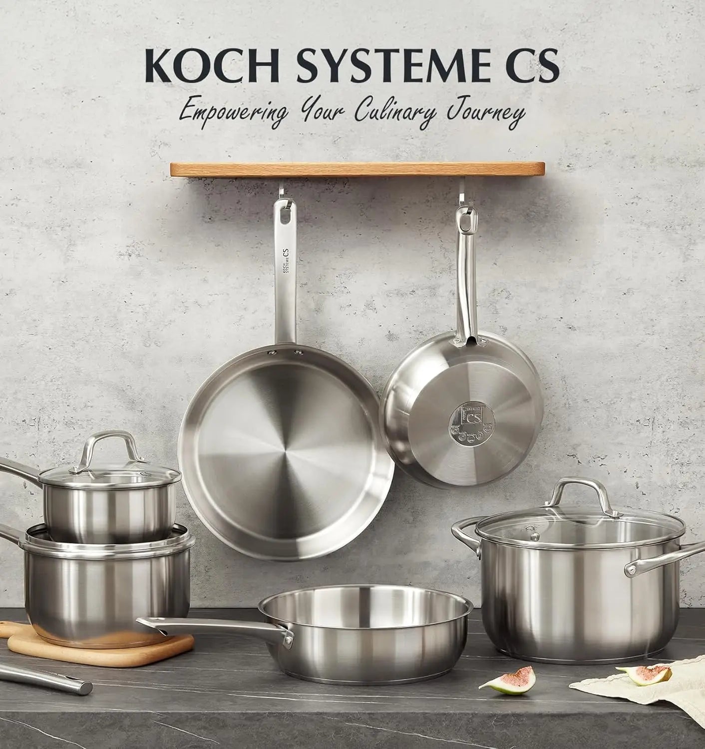 KOCH SYSTEME CS 10Piece Stainless Steel Cookware Set Induction Ready