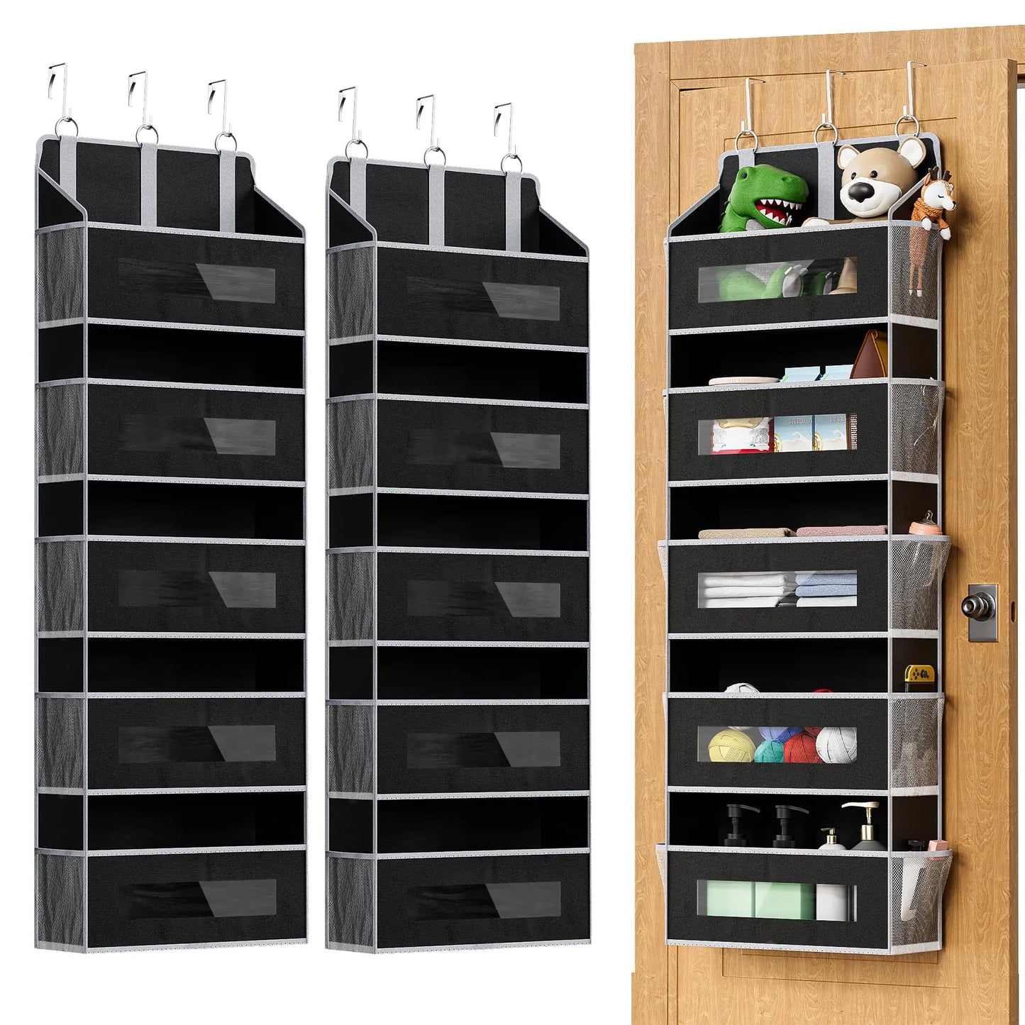 Over Door Organizer 5 Shelf Hanging Storage Anti Tilt 44lb