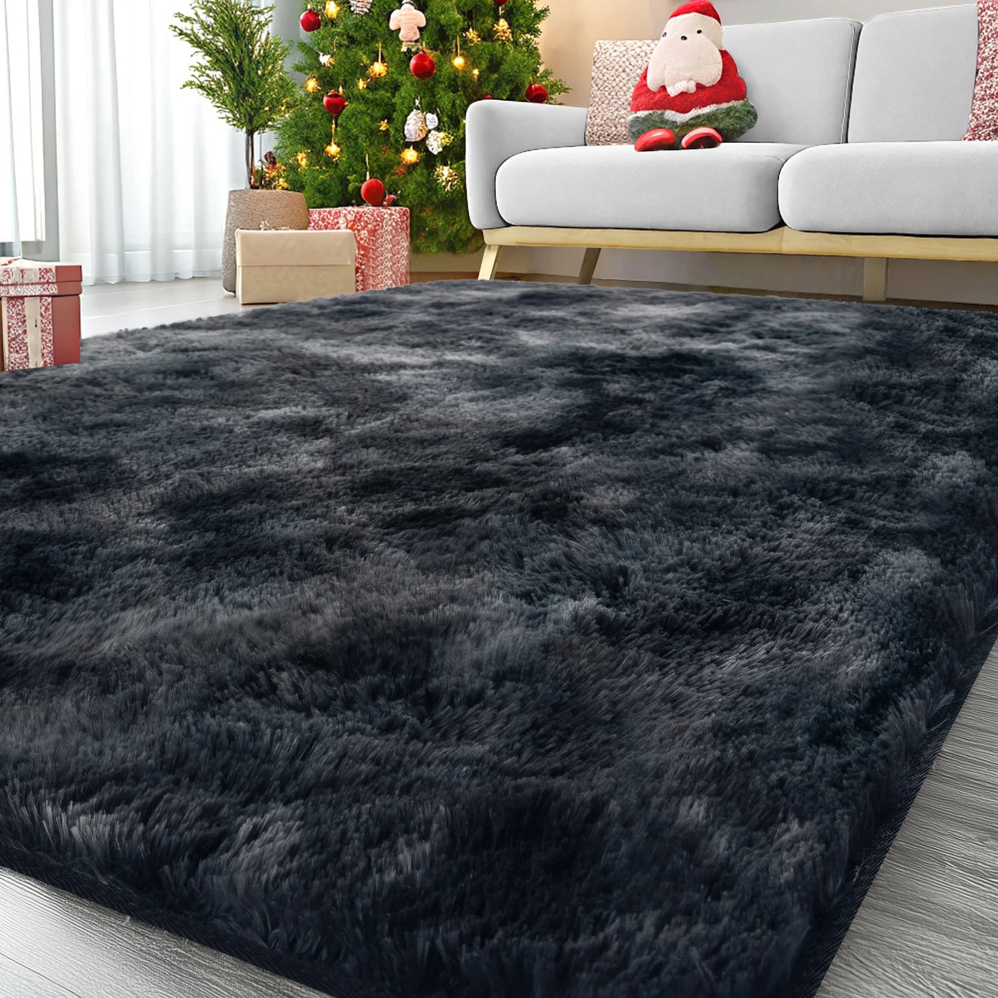 Ultra Soft Puffy Rug Indoor Floor Mat For Bedroom Decor