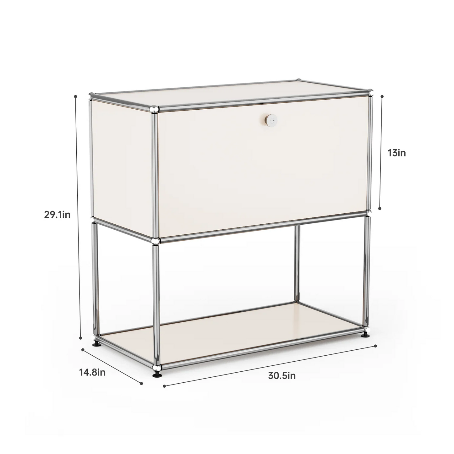 Furgle Modular Metal Storage Cabinet Freestanding Sideboard Organizer