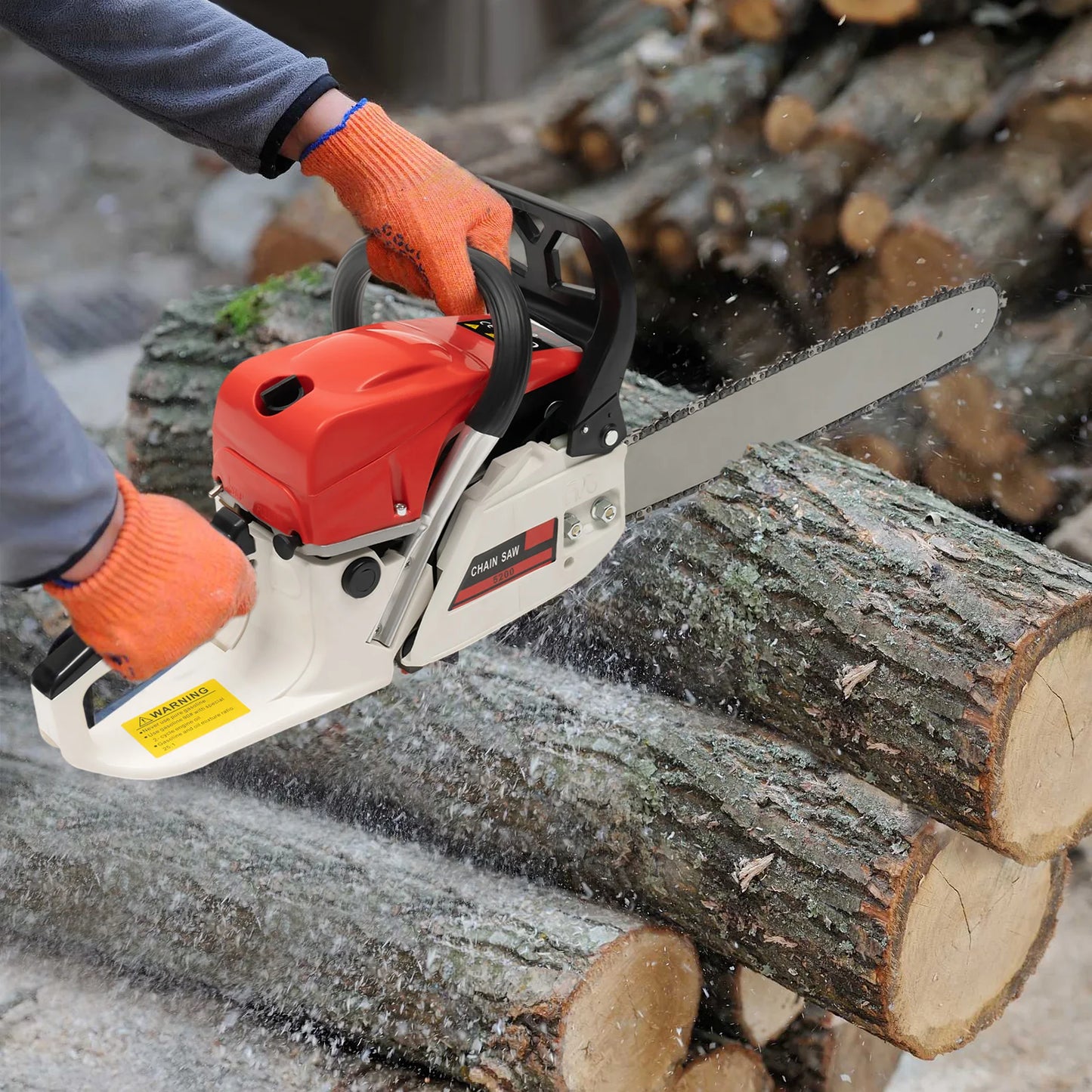 Gasoline Chainsaw 52cc Powerful Engine for Heavy Duty Cutting