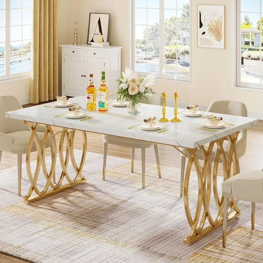 Little Tree Modern Dining Table Rectangular Kitchen Dining Room Furniture