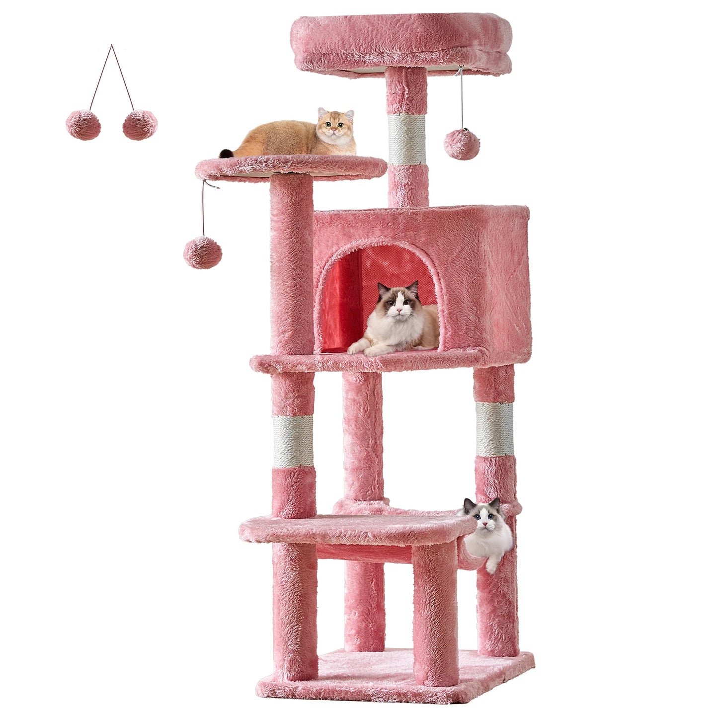 JHK Cat Tree Tall Multi Cat Climbing Tower Sisal Posts