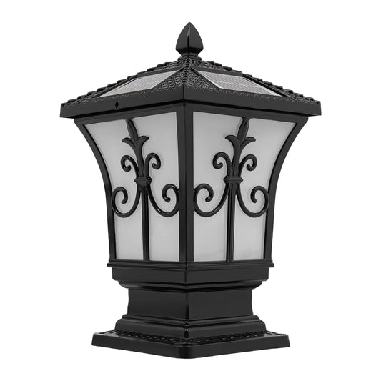 Bymaocar Outdoor Solar Post Light Modern Pillar Lamp With Remote