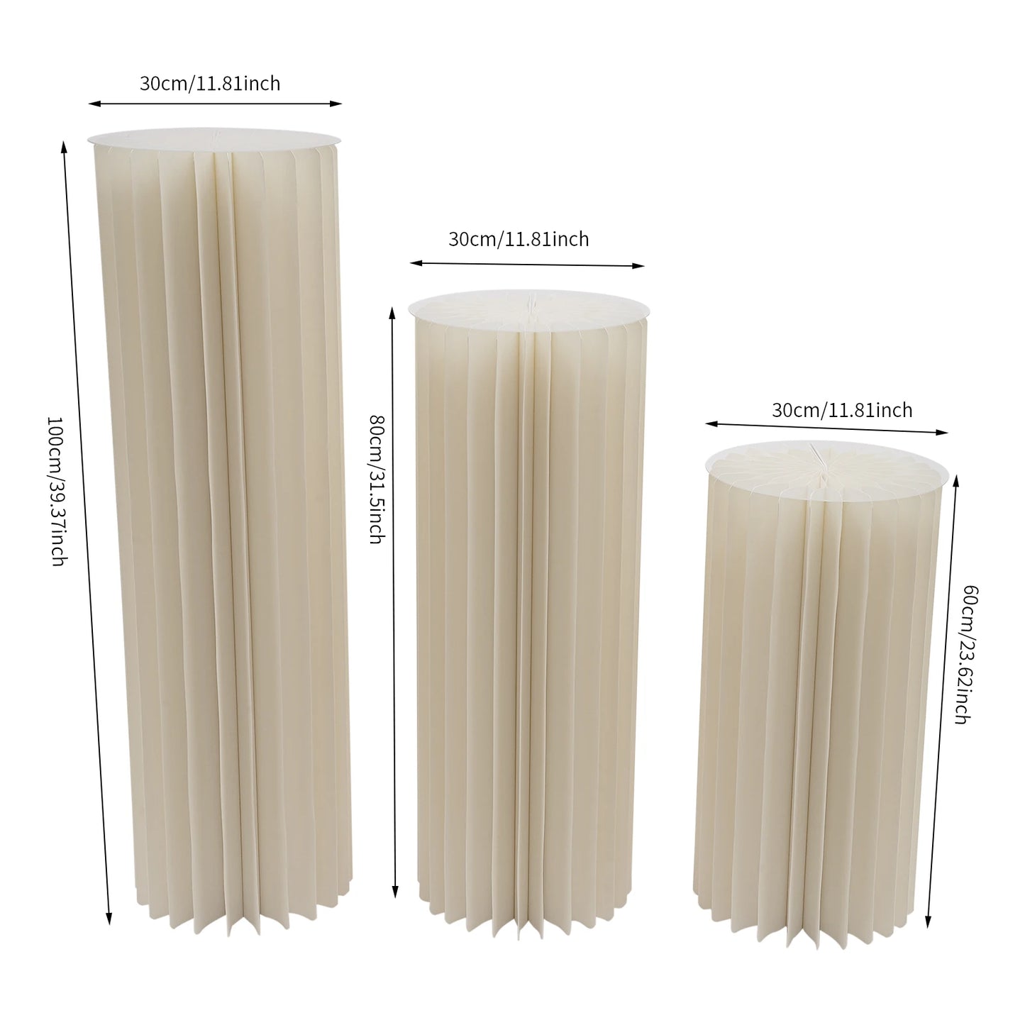 Wedding Flower Stand Cylinder Foldable Cardboard Centerpiece