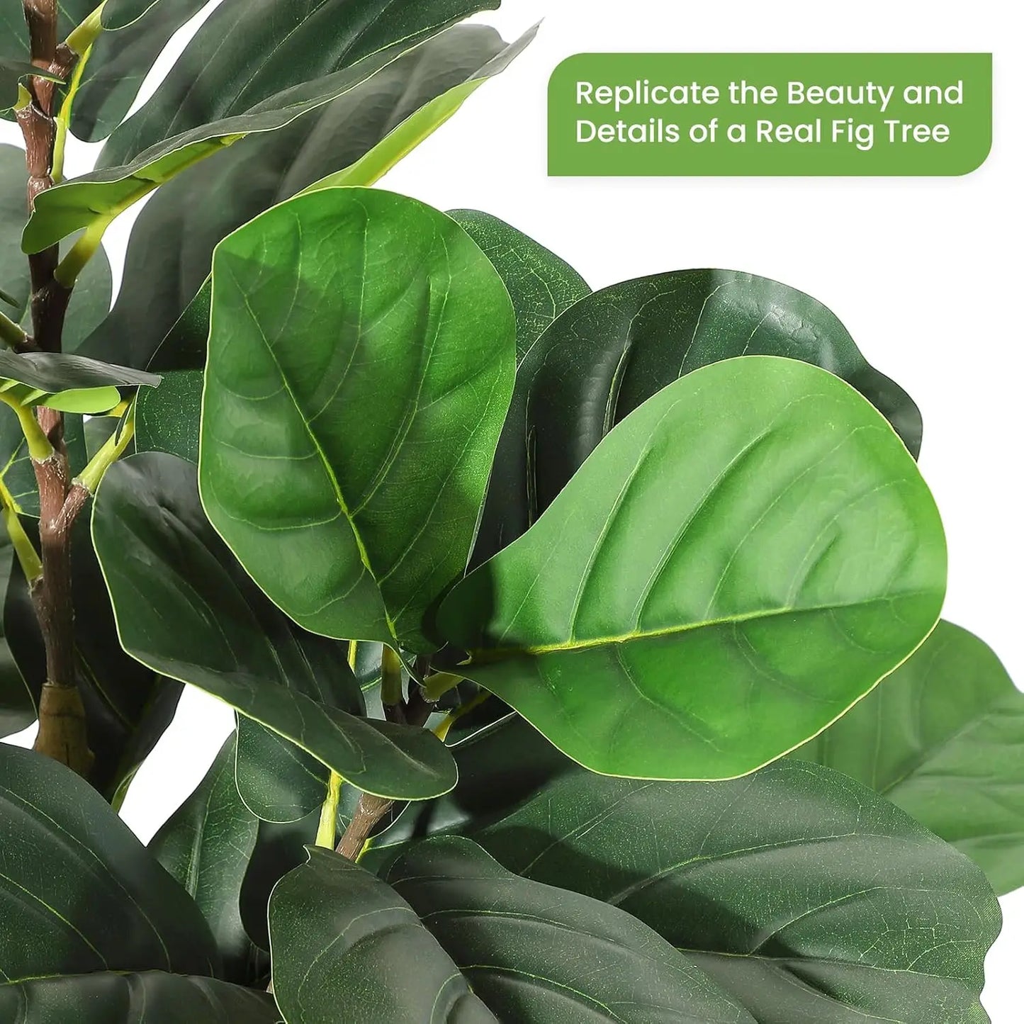 HiMISS Artificial Fiddle Leaf Fig Tree With Pot Decor Home