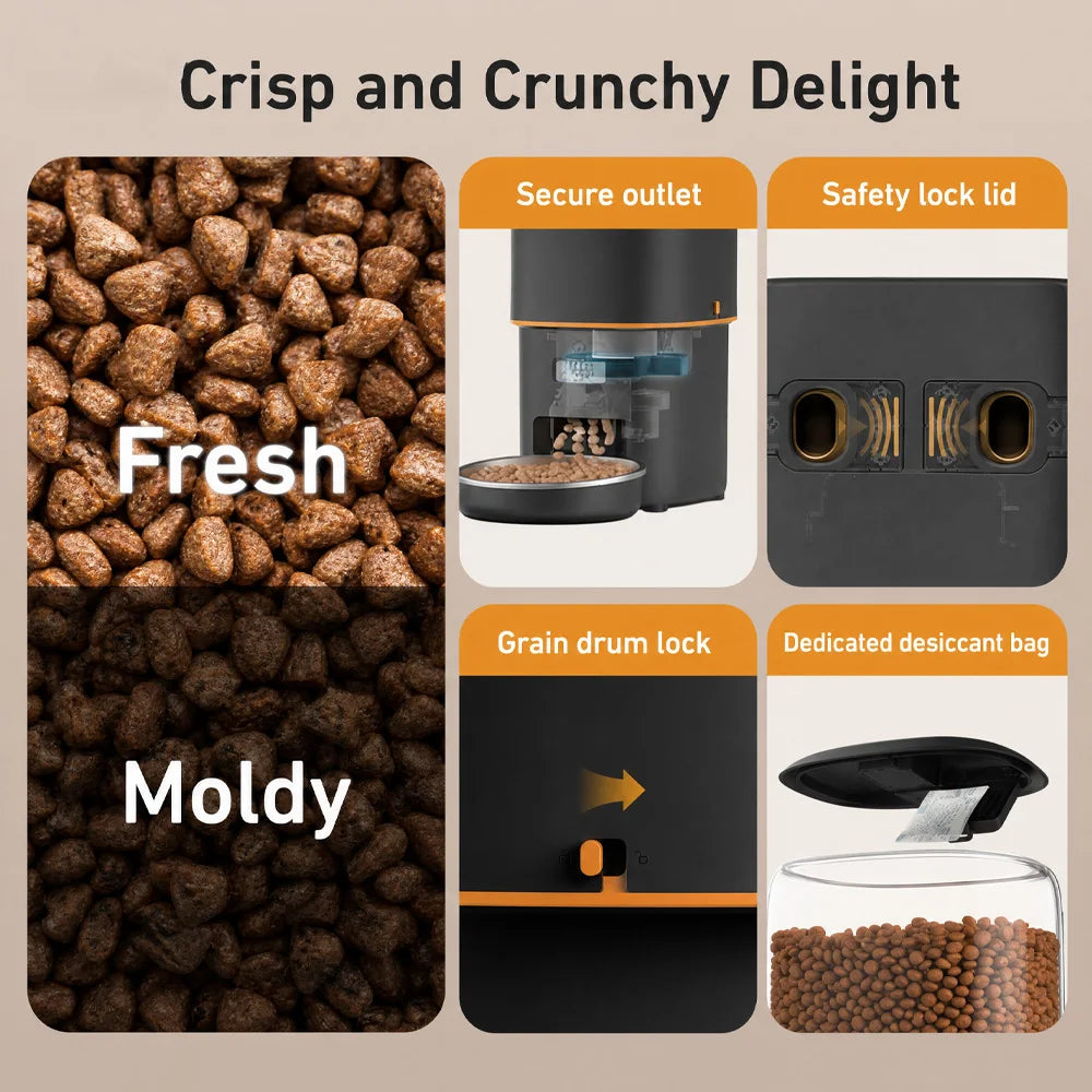 Nityers Automatic Cat Feeder With Voice Recorder And Timed Feeding