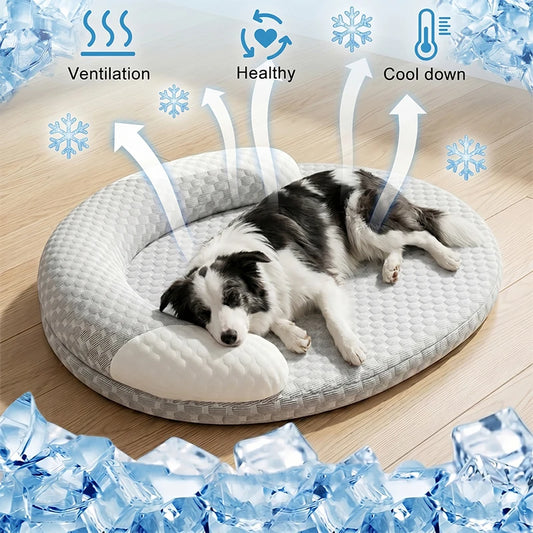 Ice Silk Cooling Pet Bed For Dogs And Cats Cushion