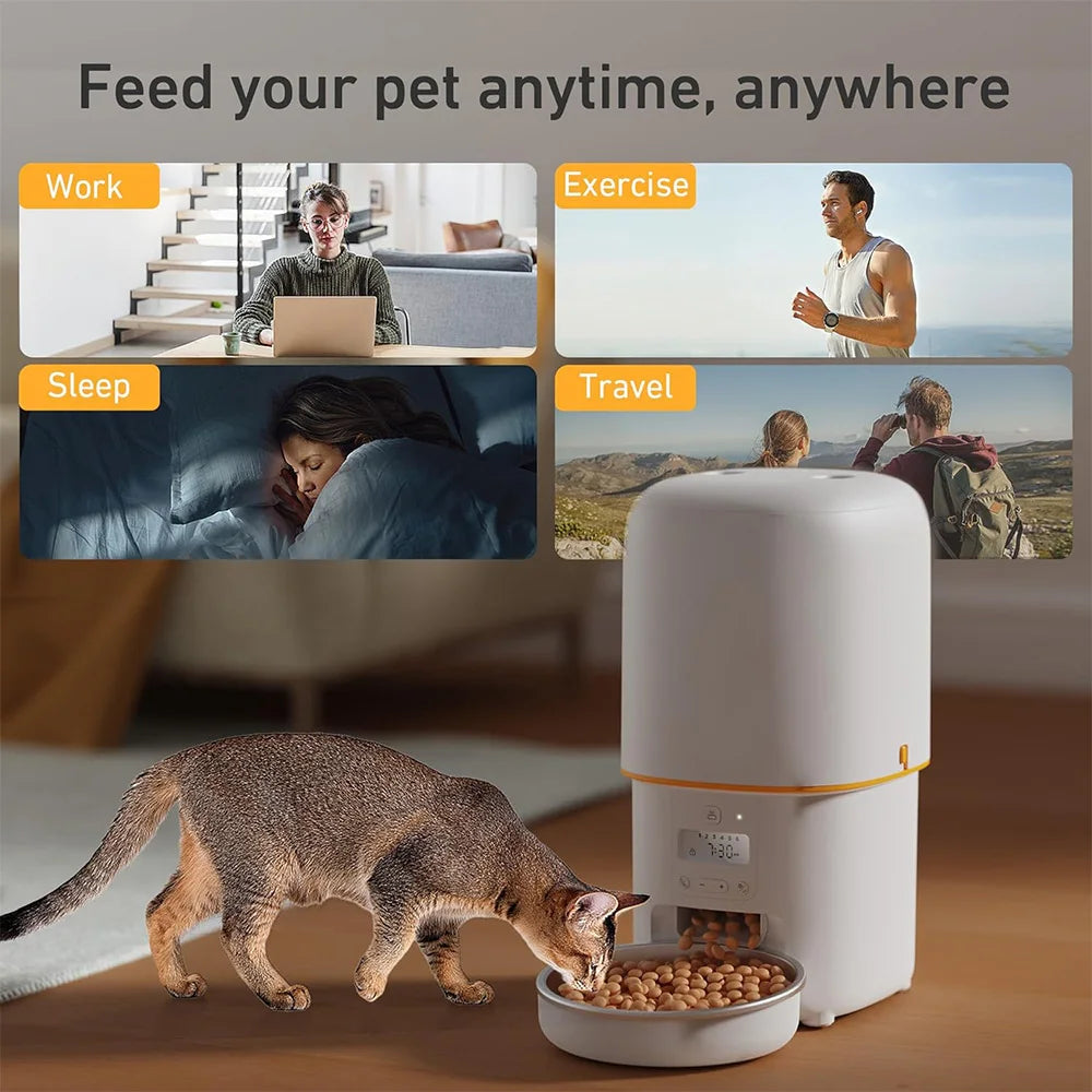 Nityers Automatic Cat Feeder With Voice Recorder And Timed Feeding