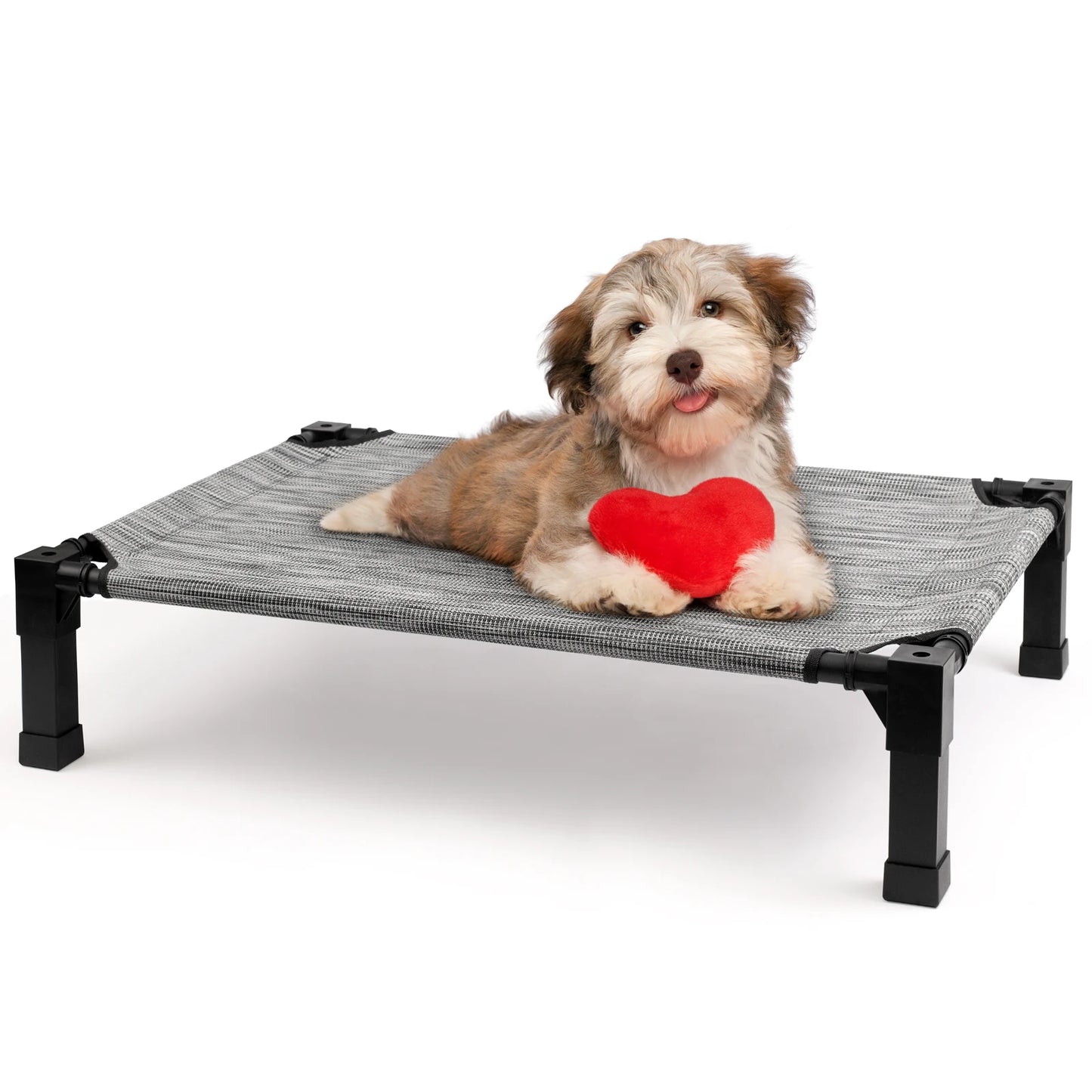 Elevated Dog Bed With Cooling Raised Pet Cot Mesh Frame