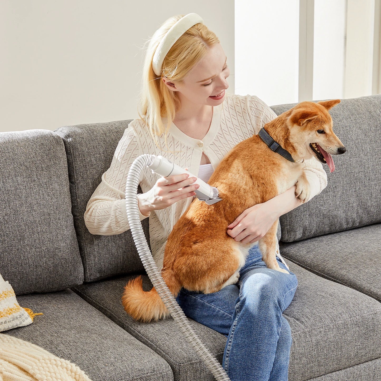 Pet Grooming Vacuum Kit With 3 Suction Modes Cordless Clippers