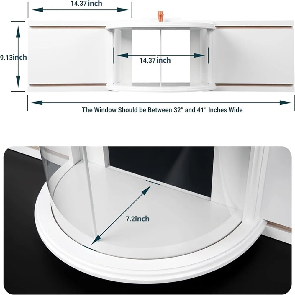 Window Bird Feeder With Clear View Tray For Recessed Windows