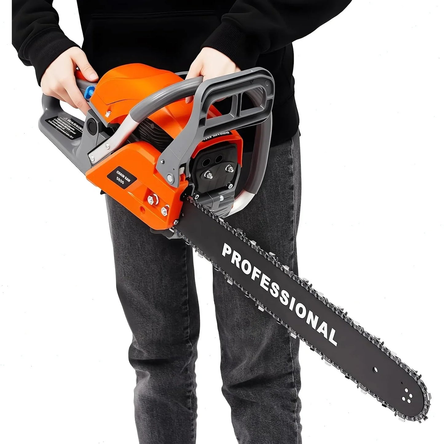 Bymaocar Gas Powered Chainsaw 58cc For Wood Cutting And Gardening
