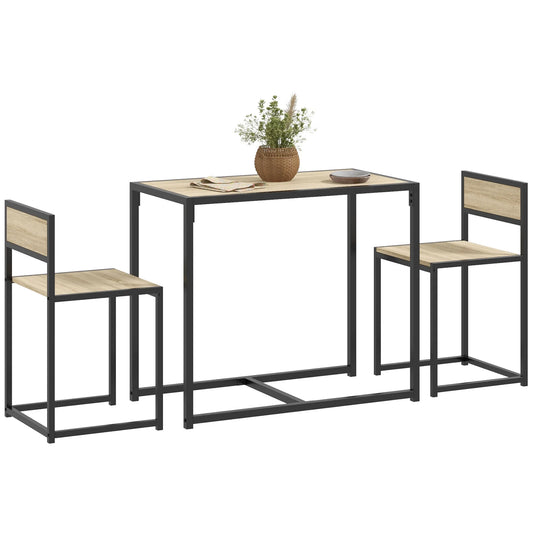 HOMCOM Small Dining Table Set for Two Compact Kitchen