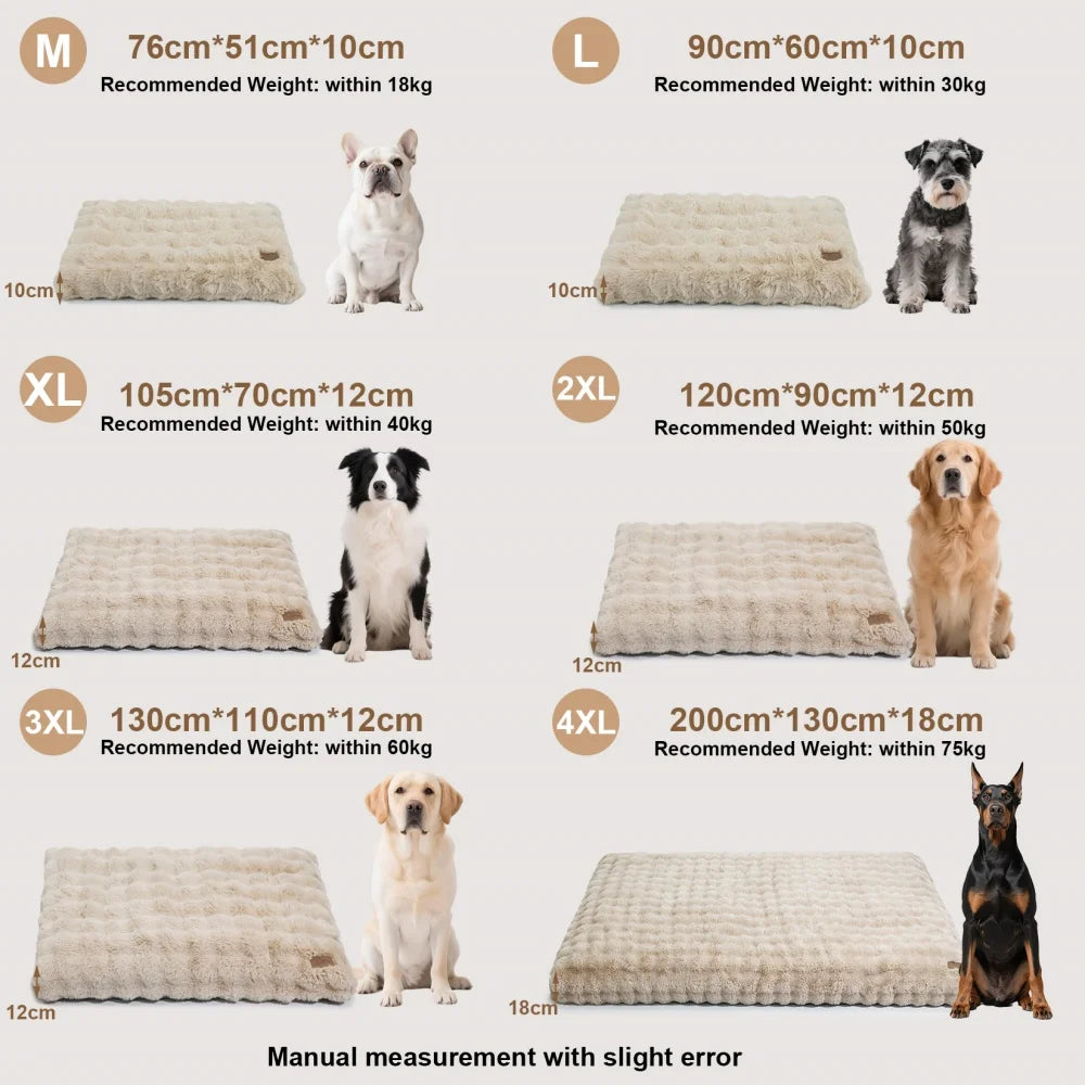 BORWART Ultra Plush Dog Bed Soft Cushion Washable Mat
