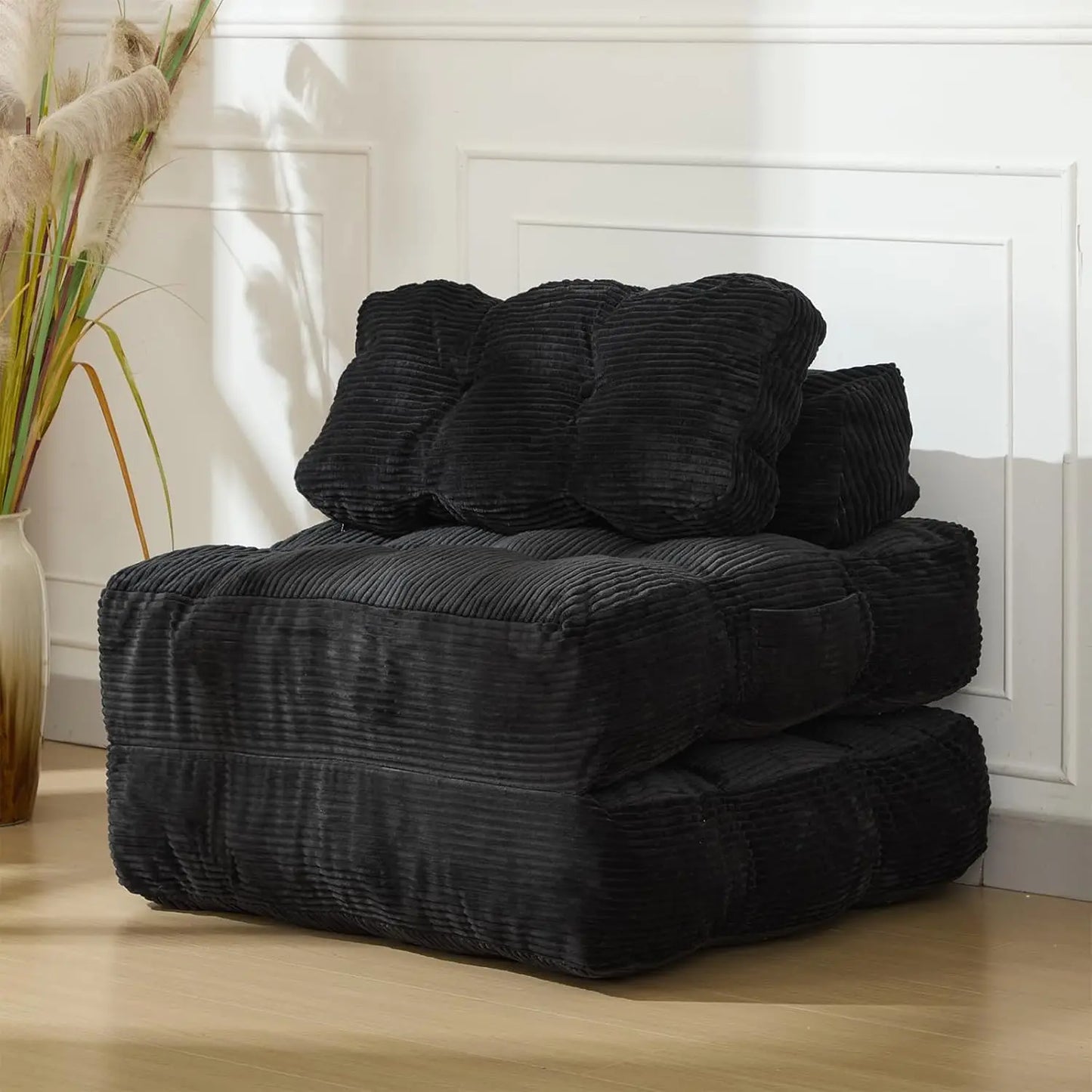 HiMISS 3In1 Folding Sofa Bed With Back Support Pillow
