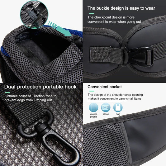 Pet Carrier Backpack For Cats And Dogs Crossbody Mesh Travel Bag