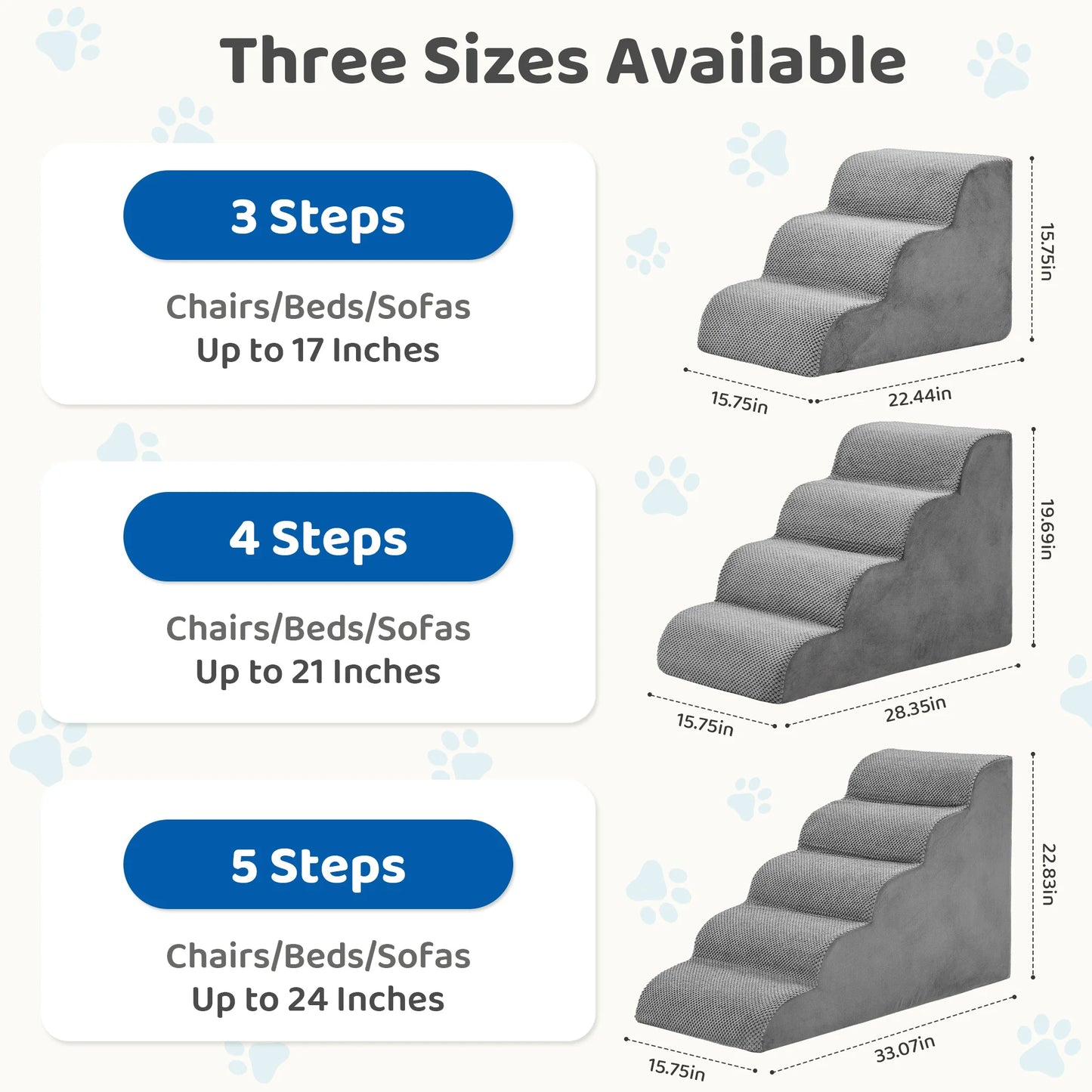 High Density Foam Dog Stairs Curved Ramp Indoor Non Slip