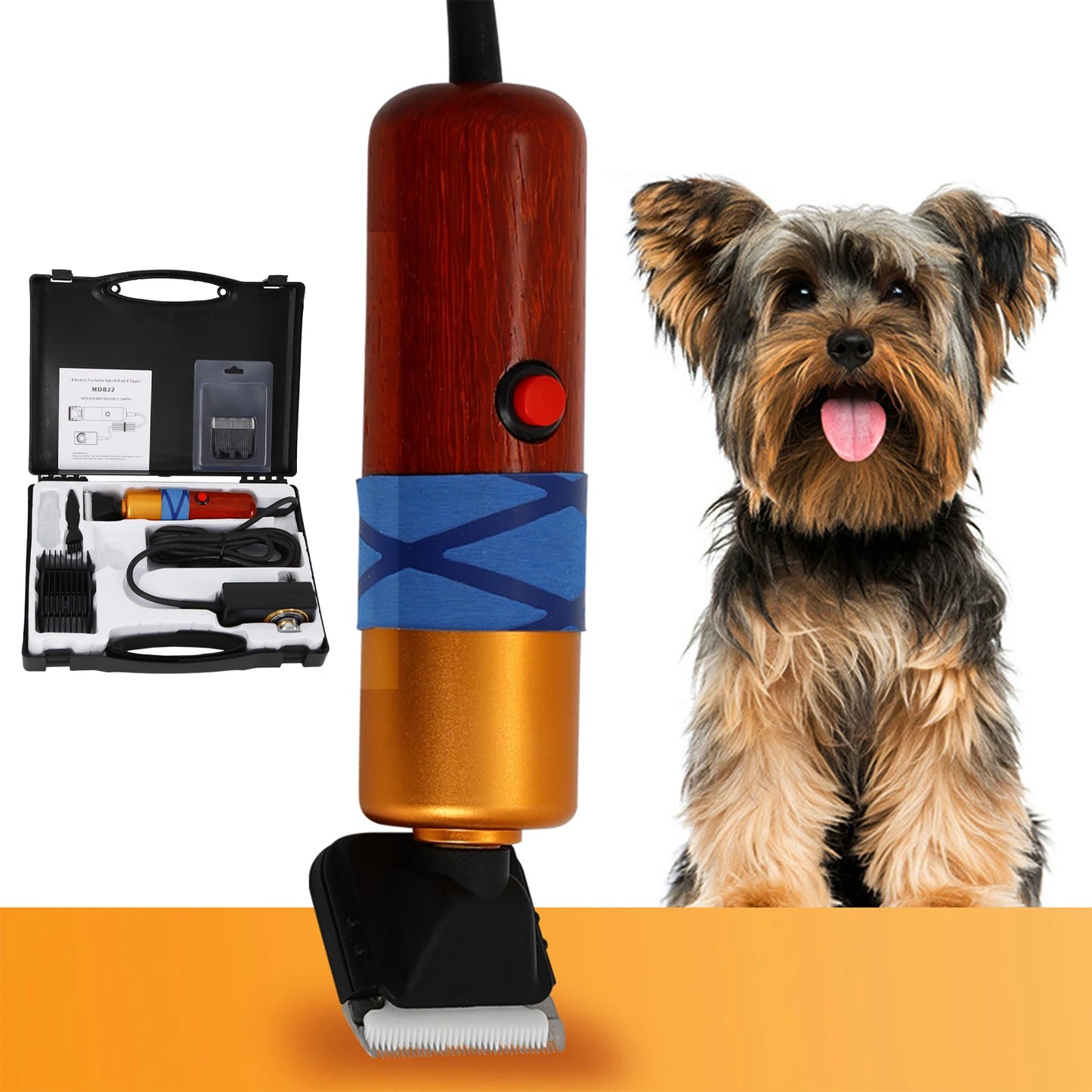 Low Noise Pet Hair Clipper With High Efficiency Motor