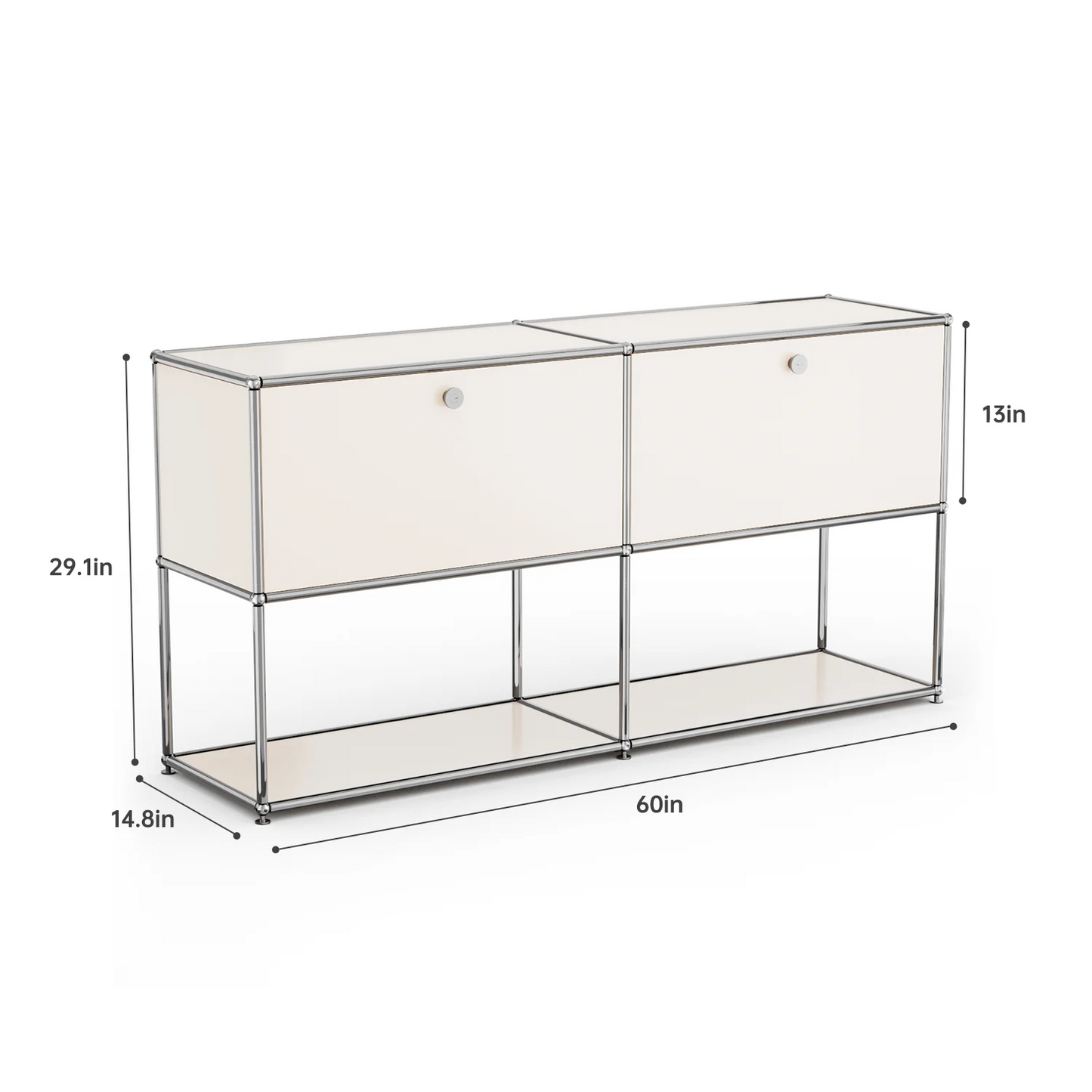 Furgle Modular Metal Storage Cabinet Freestanding Sideboard Organizer
